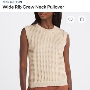 Nine Britton Wide Rib Crew Neck Pullover
